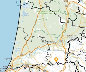 Map of Landes Department