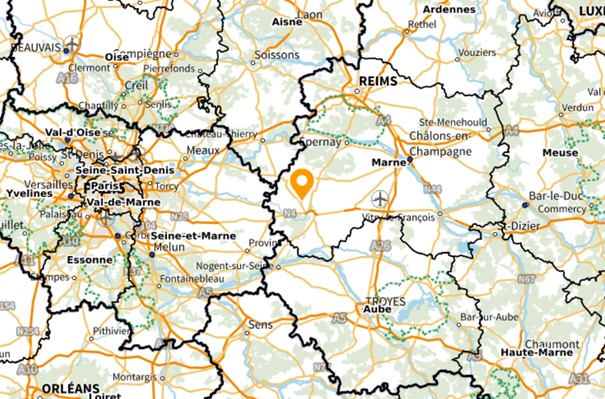 IGN Departmental map Location Indre-et-Loire Project